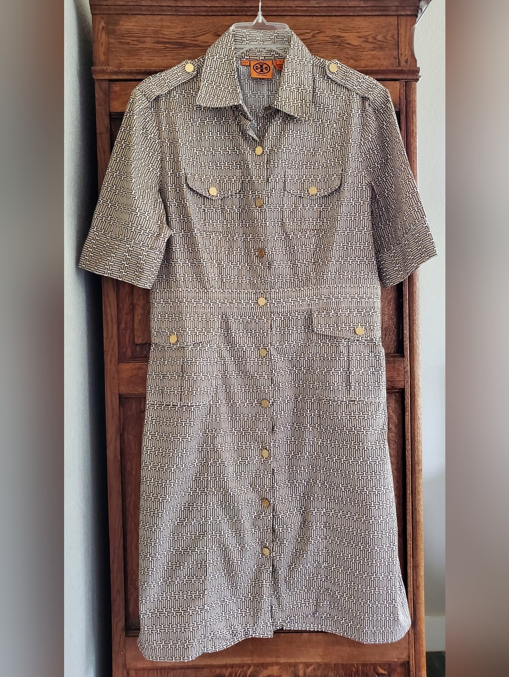 TORY BURCH LOGO SHIRT DRESS 10